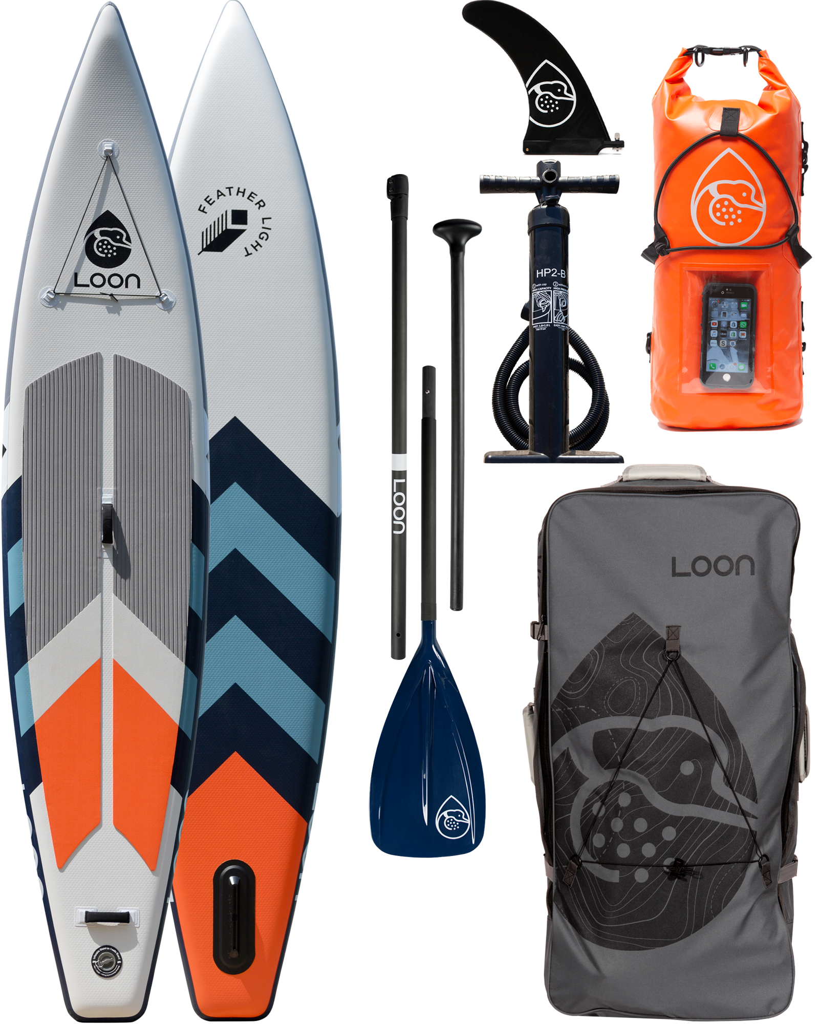 Complete SUP Package: Touring 12'6" Inflatable Paddle Board + Paddle