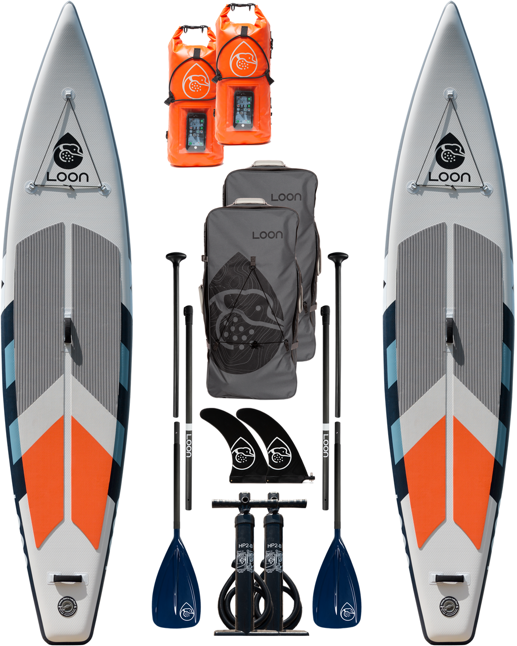 Two Board Complete SUP Package: Yoga 10'8 Inflatable Paddle Boards +  Paddles
