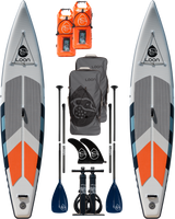 Two Board Complete SUP Package: Touring 12'6" Inflatable Paddle Boards + Paddles